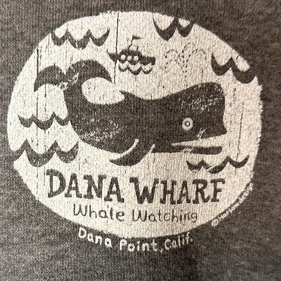 NEW Dana Wharf Whale Watching Unisex Hooded Sweatshirt size XL Gray - Picture 2 of 5